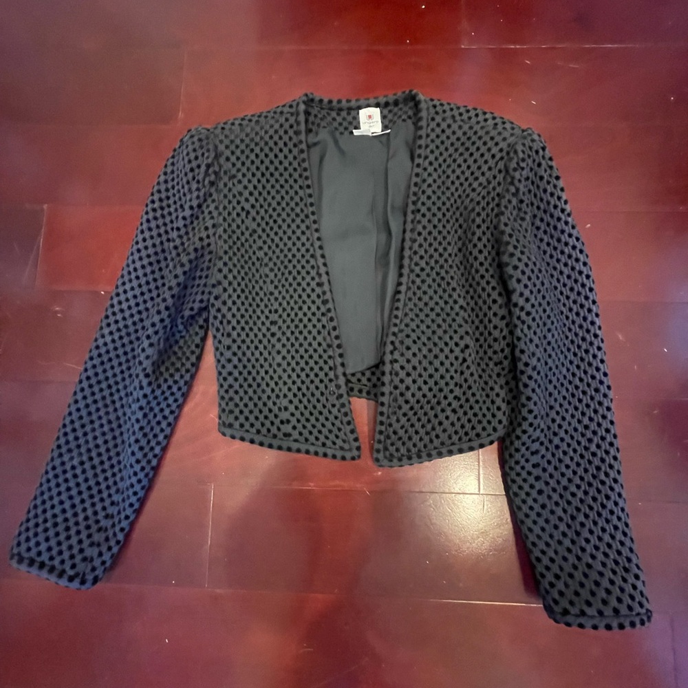 1980s Ungaro Velvet Flocked Bolero Jacket Women’s